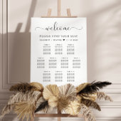 Poster Plan de table de mariage élégant pour 10 tables