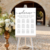 Poster Plan de table de mariage élégant pour 12 tables