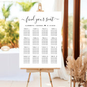 Poster Plan de table de mariage élégant pour 16 tables
