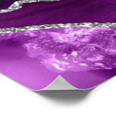 Poster Plan de table de mariage en Agate Argent Violet 8  (Coin)