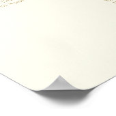 Poster Plan de table de mariage en ivoire avec calligraph (Coin)