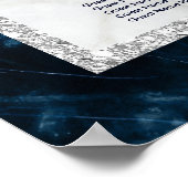 Poster Plan de table de mariage en marbre par ordre alpha (Coin)