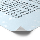 Poster Plan de table de mariage en pin hivernal rustique (Coin)