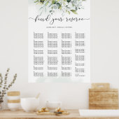 Poster Plan de table de mariage eucalyptus (Cuisine)