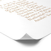 Poster Plan de table de mariage floral blanc 20 (Coin)