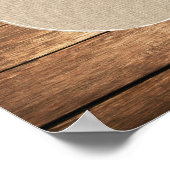 Poster Plan de table de mariage floral blanc 8 places (Coin)