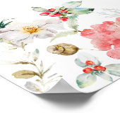 Poster Plan de table de mariage floral d'hiver 15 tables (Coin)