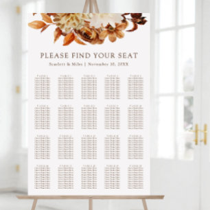 Poster Plan de table de mariage floral en terre cuite d'a