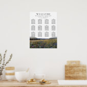 Poster Plan de table de mariage floral Fleurs sauvages (Cuisine)