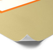 Poster Plan de table de mariage floral orange (Coin)