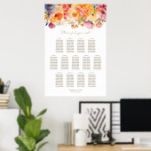 Poster Plan de table de mariage floral printanier 13 tabl (Bureau à domicile)