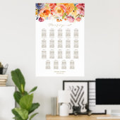 Poster Plan de table de mariage floral printanier 19 tabl (Bureau à domicile)