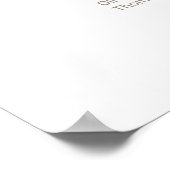 Poster Plan de table de mariage floral rose 10 tables (Coin)