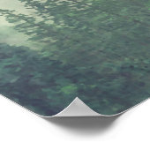 Poster Plan de table de mariage Foggy Green Pines 27 (Coin)