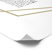 Poster Plan de table de mariage géométrique rose pour 12 (Coin)