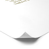 Poster Plan de table de mariage Gold Frills 29 Table Blan (Coin)