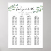 Poster Plan de table de mariage grand format 12 (Devant)