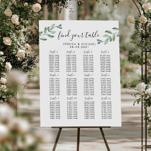 Poster Plan de table de mariage grand format 12