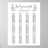 Poster Plan de table de mariage grand format 12 pour 192 (Devant)