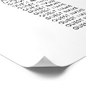Poster Plan de table de mariage grand format 12 pour 192 (Coin)