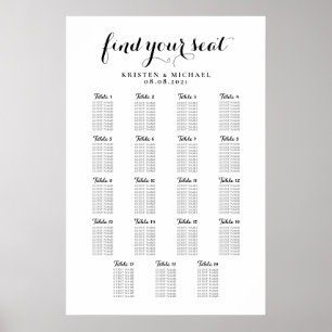 Poster Plan de table de mariage grand format 19