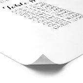 Poster Plan de table de mariage grand format 20 tables (Coin)