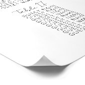 Poster Plan de table de mariage grand format 20 tables (Coin)