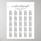 Poster Plan de table de mariage grand format 25 (Devant)