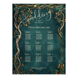 Poster Plan de table de mariage Grandeur de la Terre du M