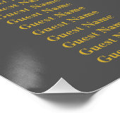 Poster Plan de table de mariage gris 8 tables (Coin)