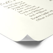 Poster Plan de table de mariage Ivory et Taupe 12 tables (Coin)