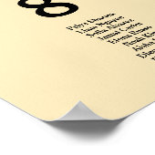 Poster Plan de table de mariage jaune beurre (Coin)