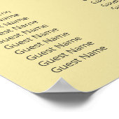 Poster Plan de table de mariage jaune citrique insulaire (Coin)