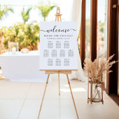 Poster Plan de table de mariage moderne pour 10 tables