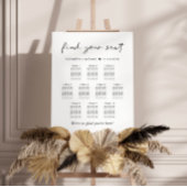 Poster Plan de table de mariage moderne pour 10 tables