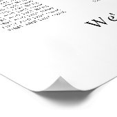 Poster Plan de table de mariage moderne pour 12 tables (Coin)