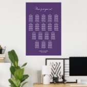 Poster Plan de table de mariage moderne violet 17 (Bureau à domicile)