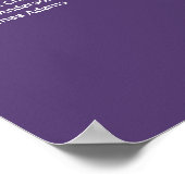Poster Plan de table de mariage moderne violet 20 (Coin)