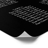 Poster Plan de table de mariage noir et blanc avec guirla (Coin)