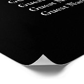 Poster Plan de table de mariage noir simple 90 (Coin)
