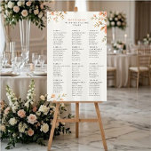 Poster Plan de table de mariage | Panneau de réception fl