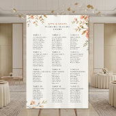 Poster Plan de table de mariage | Panneau de réception fl