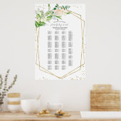 Poster Plan de table de mariage par ordre alphabétique av (Cuisine)