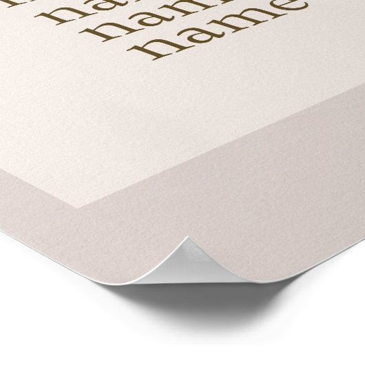 Poster Plan de table de mariage personnalisable (Coin)