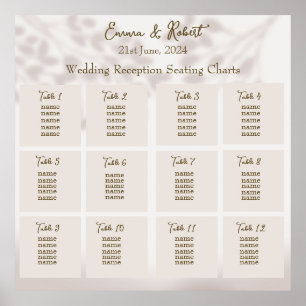 Poster Plan de table de mariage personnalisable
