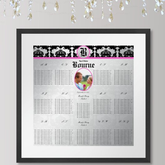 Poster Plan de table de mariage photo