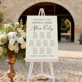 Poster Plan de table de mariage pour 10 tables Après un b