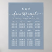 Poster Plan de table de mariage pour 12 tables avec les p (Devant)