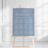 Poster Plan de table de mariage pour 12 tables avec les p