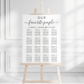 Poster Plan de table de mariage pour 16 tables avec les p